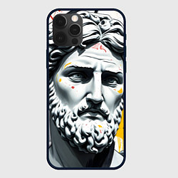 Чехол для iPhone 12 Pro Max Античный портрет и краска, цвет: 3D-черный