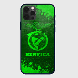 Чехол для iPhone 12 Pro Max Benfica - green gradient, цвет: 3D-черный