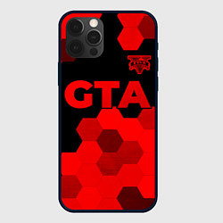 Чехол для iPhone 12 Pro Max GTA - red gradient посередине, цвет: 3D-черный