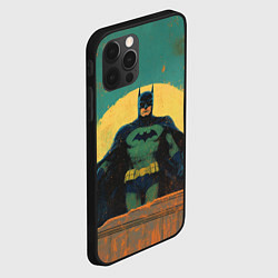 Чехол для iPhone 12 Pro Max Бэтмен на фоне большой луны, цвет: 3D-черный — фото 2
