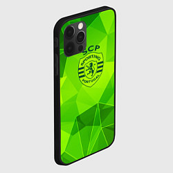 Чехол для iPhone 12 Pro Max Sporting green poly, цвет: 3D-черный — фото 2