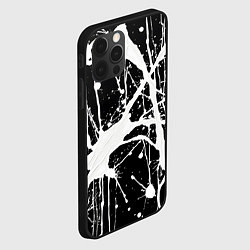 Чехол для iPhone 12 Pro Max Брызги белой краски, цвет: 3D-черный — фото 2
