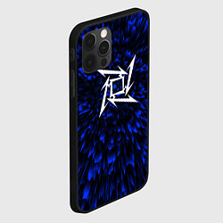 Чехол для iPhone 12 Pro Max Metallica blue energy, цвет: 3D-черный — фото 2