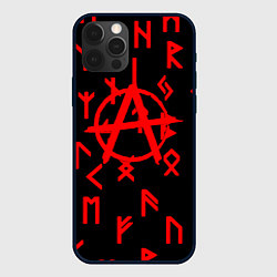 Чехол для iPhone 12 Pro Max Анархия символы, цвет: 3D-черный