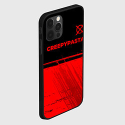 Чехол для iPhone 12 Pro Max CreepyPasta - red gradient посередине, цвет: 3D-черный — фото 2