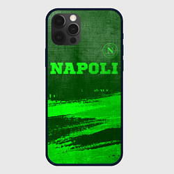 Чехол для iPhone 12 Pro Max Napoli - green gradient посередине, цвет: 3D-черный