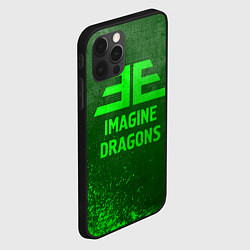 Чехол для iPhone 12 Pro Max Imagine Dragons - green gradient, цвет: 3D-черный — фото 2