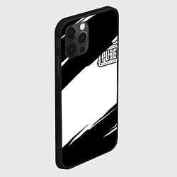 Чехол для iPhone 12 Pro Max PUBG черно белые краски, цвет: 3D-черный — фото 2