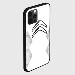 Чехол для iPhone 12 Pro Max Citroen white poly, цвет: 3D-черный — фото 2