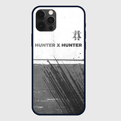 Чехол для iPhone 12 Pro Max Hunter x Hunter - white gradient посередине, цвет: 3D-черный
