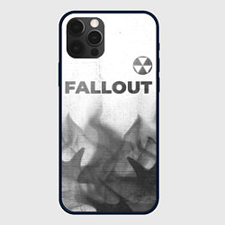 Чехол для iPhone 12 Pro Max Fallout - white gradient посередине, цвет: 3D-черный