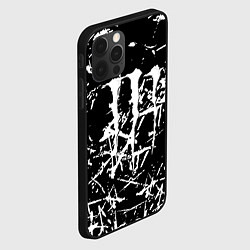 Чехол для iPhone 12 Pro Max Monster energy белые штрихи краско, цвет: 3D-черный — фото 2