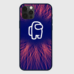 Чехол для iPhone 12 Pro Max Among Us red energy, цвет: 3D-черный