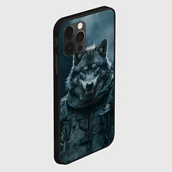 Чехол для iPhone 12 Pro Max Солдат волк, цвет: 3D-черный — фото 2