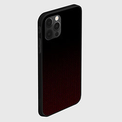 Чехол для iPhone 12 Pro Max Чёрно-красный тёмный текстурный градиент, цвет: 3D-черный — фото 2