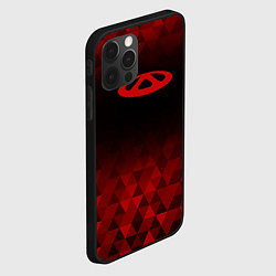 Чехол для iPhone 12 Pro Max Chery red poly, цвет: 3D-черный — фото 2