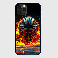 Чехол для iPhone 12 Pro Max Голкипер в огне, цвет: 3D-черный