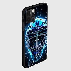 Чехол для iPhone 12 Pro Max Маска голкипера в молниях, цвет: 3D-черный — фото 2
