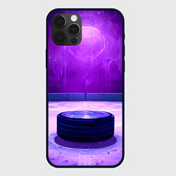 Чехол для iPhone 12 Pro Max Шайба в фиолетовом, цвет: 3D-черный