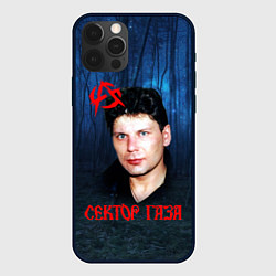 Чехол для iPhone 12 Pro Max Юрий Хой синий фон леса, цвет: 3D-черный