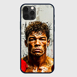 Чехол для iPhone 12 Pro Max Артуро Гатти на сером, цвет: 3D-черный