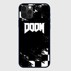 Чехол для iPhone 12 Pro Max Doom краски клетка, цвет: 3D-черный