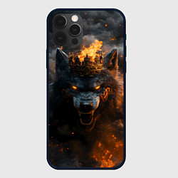 Чехол для iPhone 12 Pro Max Волк в огне, цвет: 3D-черный