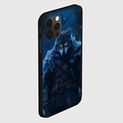 Чехол для iPhone 12 Pro Max Воин волк зимой, цвет: 3D-черный — фото 2
