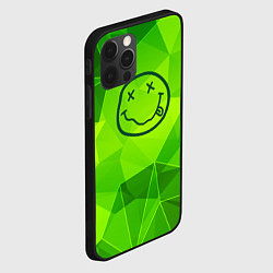 Чехол для iPhone 12 Pro Max Nirvana green poly, цвет: 3D-черный — фото 2