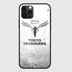 Чехол для iPhone 12 Pro Max Tokyo Revengers - white gradient, цвет: 3D-черный