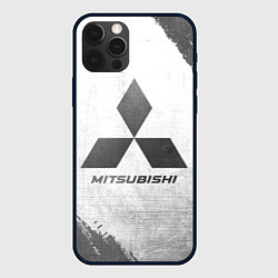 Чехол для iPhone 12 Pro Max Mitsubishi - white gradient, цвет: 3D-черный