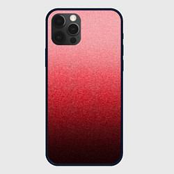 Чехол для iPhone 12 Pro Max Мягкий градиент красно-розовый текстура крошка, цвет: 3D-черный