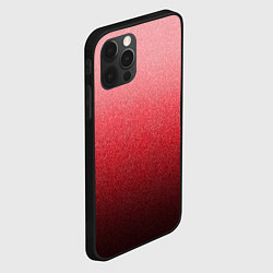 Чехол для iPhone 12 Pro Max Мягкий градиент красно-розовый текстура крошка, цвет: 3D-черный — фото 2