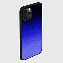 Чехол для iPhone 12 Pro Max Градиент индиго из чёрно в синий текстура крошка, цвет: 3D-черный — фото 2