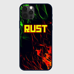 Чехол для iPhone 12 Pro Max RUST огненная текстура, цвет: 3D-черный