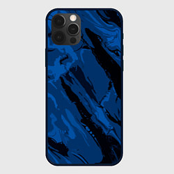 Чехол для iPhone 12 Pro Max Тёмный синий абстракция, цвет: 3D-черный