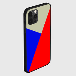 Чехол для iPhone 12 Pro Max Серо-сине-красный трёхцветный, цвет: 3D-черный — фото 2