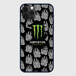 Чехол для iPhone 12 Pro Max Monster energy медвежьи лапы, цвет: 3D-черный