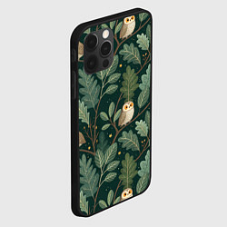 Чехол для iPhone 12 Pro Max Совы в лесу, цвет: 3D-черный — фото 2