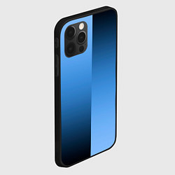 Чехол для iPhone 12 Pro Max Градиент сине-голубой пополам, цвет: 3D-черный — фото 2