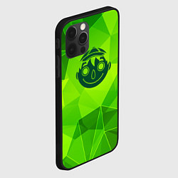 Чехол для iPhone 12 Pro Max Tomodachi Game green poly, цвет: 3D-черный — фото 2