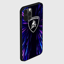 Чехол для iPhone 12 Pro Max Lamborghini neon energy, цвет: 3D-черный — фото 2
