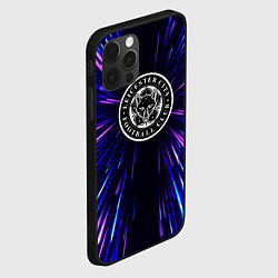 Чехол для iPhone 12 Pro Max Leicester City neon energy, цвет: 3D-черный — фото 2