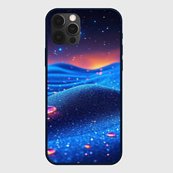 Чехол для iPhone 12 Pro Max Синяя дюна - текстура, цвет: 3D-черный
