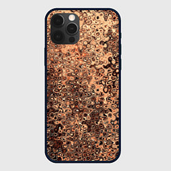 Чехол для iPhone 12 Pro Max Светлый коричневый абстрактная текстура, цвет: 3D-черный