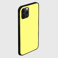 Чехол для iPhone 12 Pro Max Сливочно жёлтый цвет, цвет: 3D-черный — фото 2
