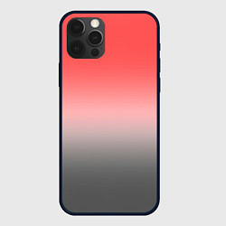 Чехол для iPhone 12 Pro Max Бледный красно-серый градиент, цвет: 3D-черный