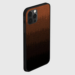 Чехол для iPhone 12 Pro Max Чёрно-коричневый полосы от светлого к тёмному, цвет: 3D-черный — фото 2
