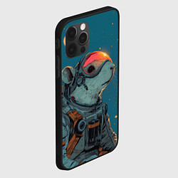 Чехол для iPhone 12 Pro Max Грызун космонавт, цвет: 3D-черный — фото 2