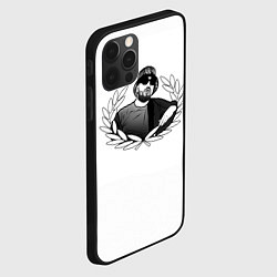 Чехол для iPhone 12 Pro Max Паша техник арт чб, цвет: 3D-черный — фото 2